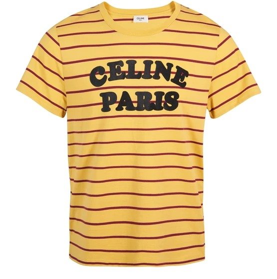Paris striped flocked cotton T-shirt