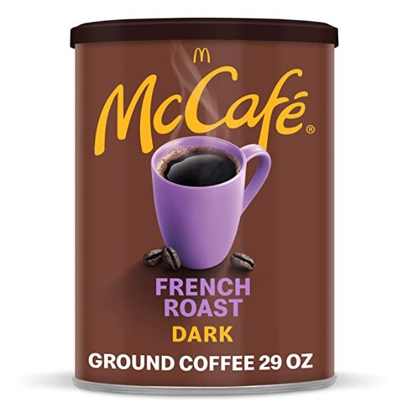 Dark Roast Ground Coffee, Canister, French Roast 29 Ounce
