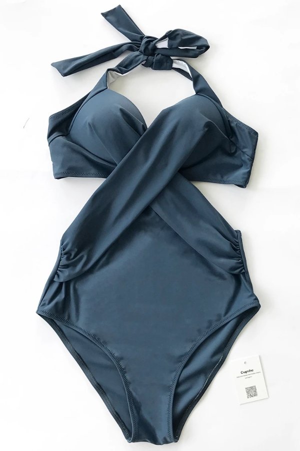 Artistic Temperament Halter One-piece Swimsuit