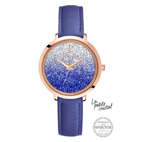 Women's watch 108G966 La Petite Cristal blue leather