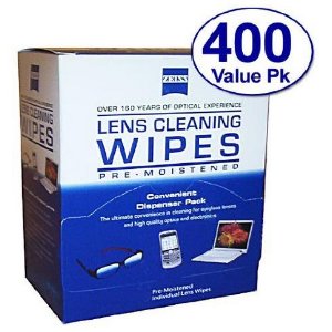 Zeiss Pre-Moistened Lens Cloths Wipes 400 Ct