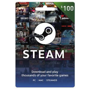 $100 Steam 实体礼品卡
