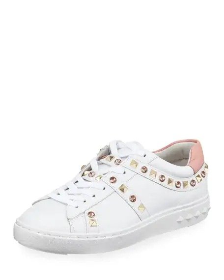 Play Studded Leather Sneakers