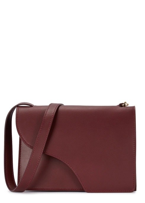 Siena burgundy leather cross-body bag