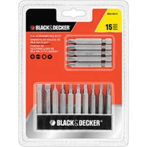 Black & Decker BDA10015 15-PC POWER BITS SET