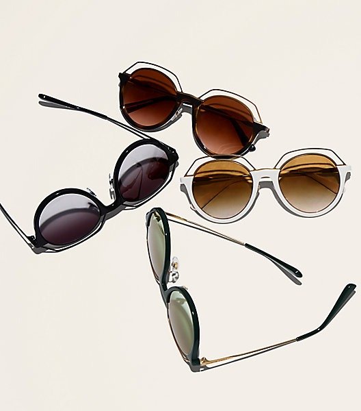 Open-rim Round Sunglasses