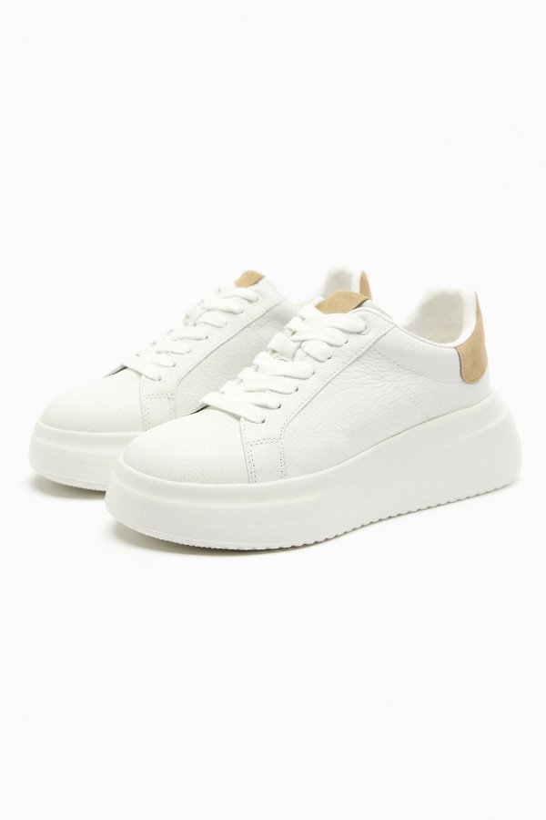 ATHLETIC LEATHER PLATFORM SNEAKERS