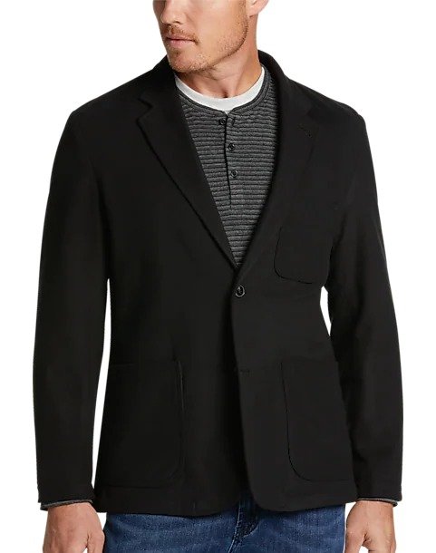 Michael Strahan Modern Fit Soft Jacket, Black - Men's Big & Tall | Men's Wearhouse