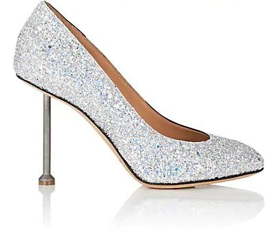 Metal-Heel Glitter Pumps Metal-Heel Glitter Pumps