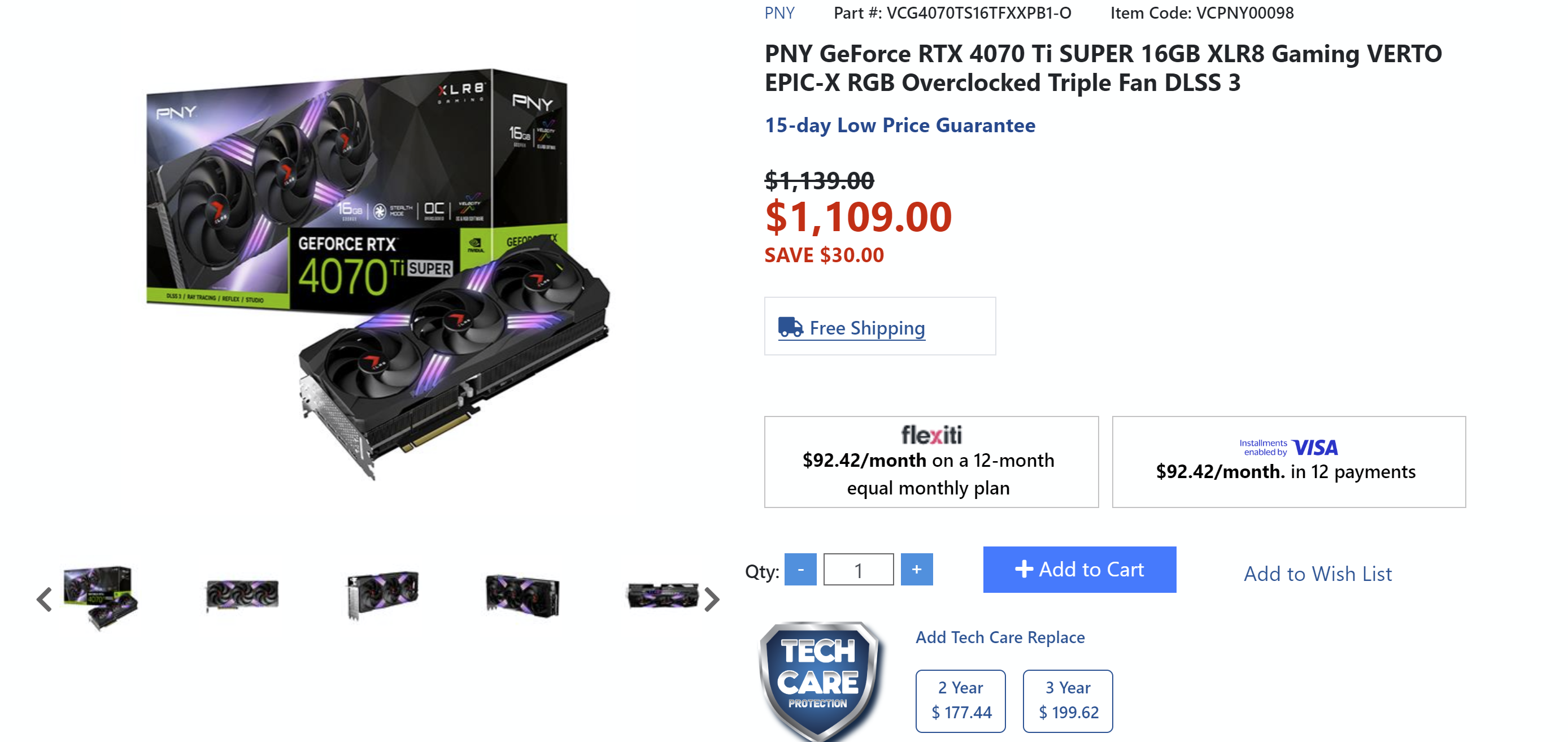 PNY GeForce RTX 4070 Ti SUPER 16 Go XLR8 Gaming VERTO EPIC-X RGB | Canada Computers &amp; Electronics