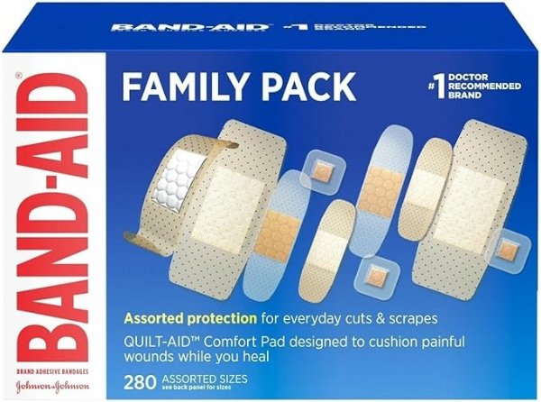 Brand Adhesive Bandages, Variety Pack, 280 Count