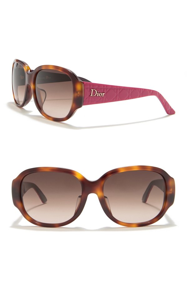 Lady in Dior 55mm Square Sunglasses