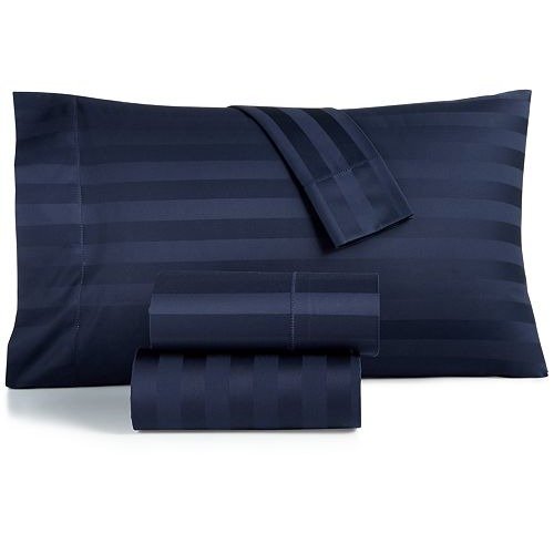 Charter Club Stripe Queen 4-Pc Sheet Set, 550 Thread Count 100% Supima Cotton, Created for Macy's & Reviews - Sheets & Pillowcases - Bed & Bath - Macy's