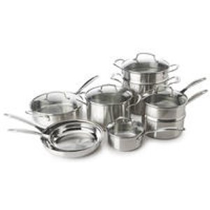 Cuisinart 14-Piece Classic Stainless Steel Cookware Set 