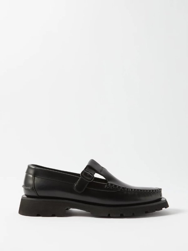 Alber Sport leather T-strap loafers | Hereu