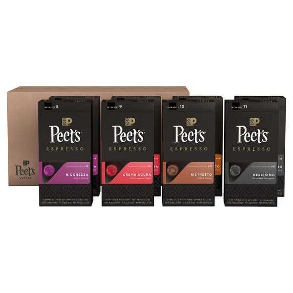 Peet's Nespresso 浓缩咖啡胶囊4口味综合装80颗