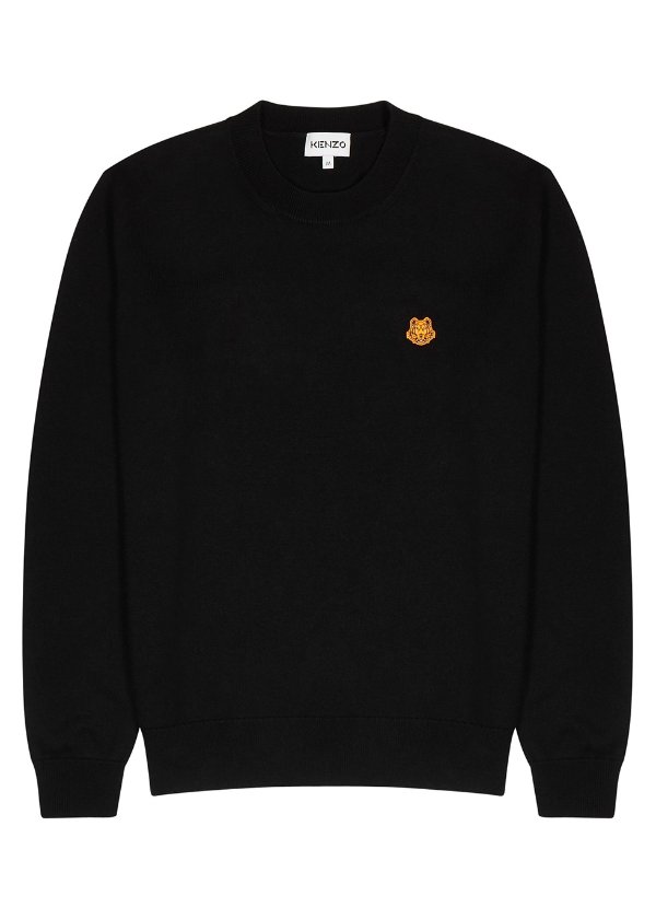 Black wool jumper