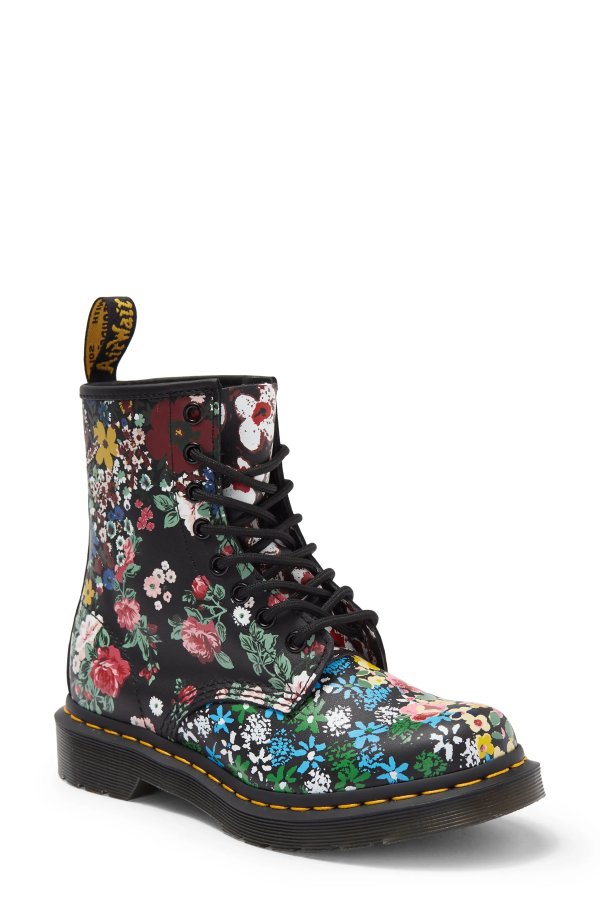 1460 Pascal Floral Mash Up Lace-Up Boot