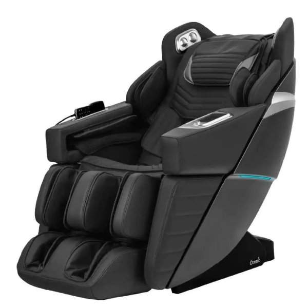 Otamic Pro Signature Black 3D Zero-Gravity Massage Chair with Voice Control, Heat Therapy, and L-Track