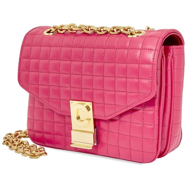 Pink Small C Quilted Shoulder Bag