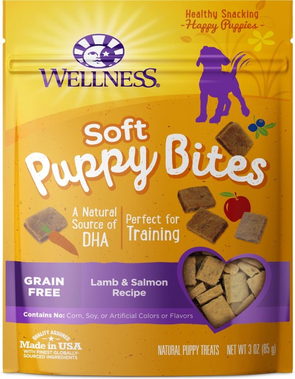 Soft Puppy Bites Grain-Free Lamb & Salmon Recipe Dog Treats, 3-oz - Chewy.com