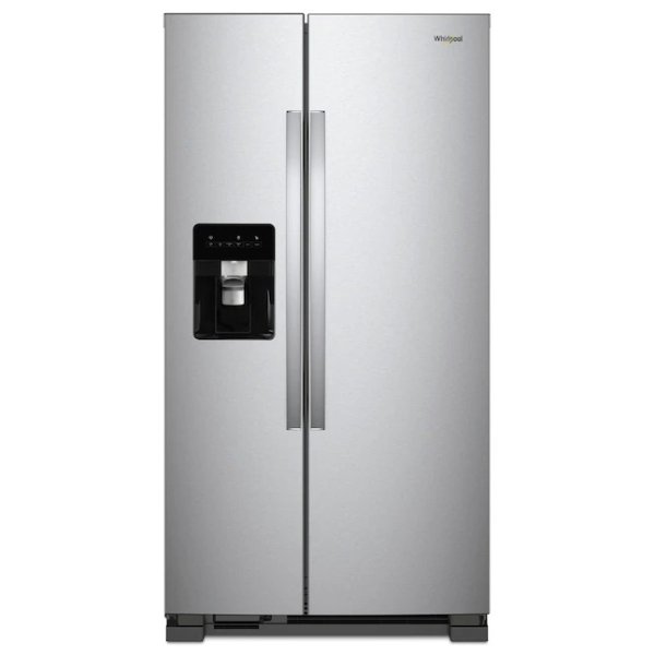 24.6-cu ft Side-By-Side Refrigerator with Ice and Water Dispenser - Fingerprint Resistant Stainless Steel Lowes.com