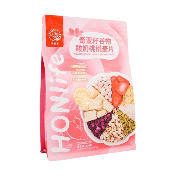 HONLIFE Chia Seed Peach Cereal 300g