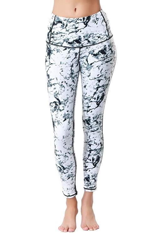 Dragon Fit Compression Yoga Pants Power Stretch Workout Leggings with High Waist Tummy Control