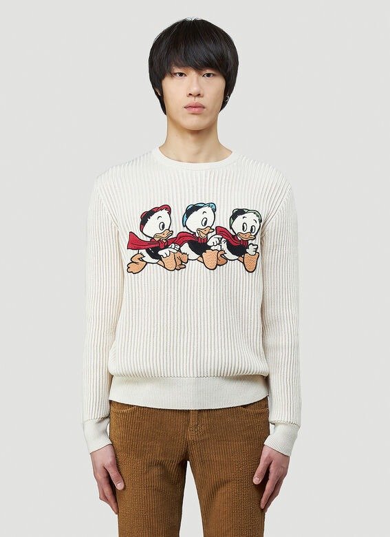 X Disney Donald Duck Sweater in White