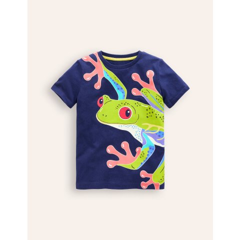 儿童夜光雨蛙图案T恤