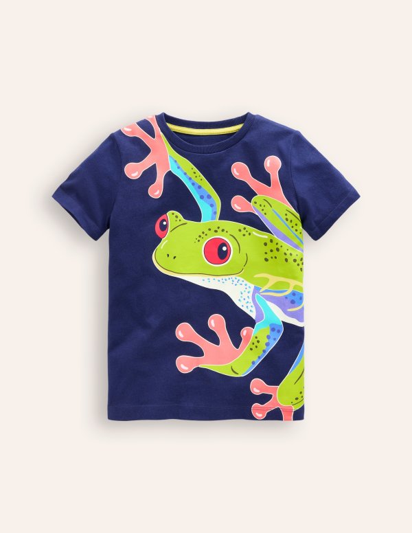 儿童夜光雨蛙图案T恤