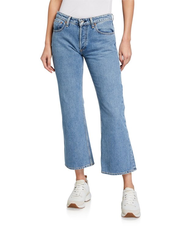 Rosa Mid-Rise Cropped Flare Jeans
