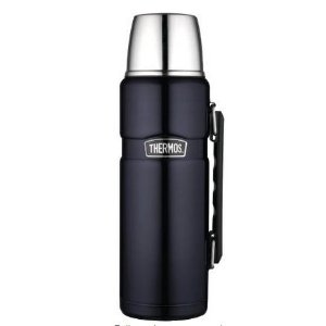 Thermos Stainless Steel King 40 Ounce Beverage Bottle, Midnight Blue