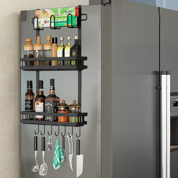 22.36US $ 36% OFF|3 Tier Refrigerator Storage Rack Shelf Cupboard Seasoning Organizer Kitchen Basket Cabinet Space Saving Hanging Storage Rack|Racks & Holders| - AliExpress