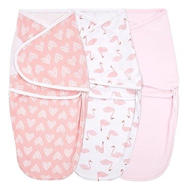 ® essentials 3-Pack iBriar Rose Easy Wrap Swaddle Wraps in Pink | buybuy BABY