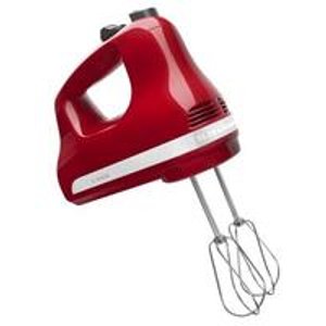 KitchenAid 5-Speed Hand Mixer (Empire Red Color and White Color)