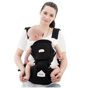Innoo Tech Hipseat Ergonomic Baby Carrier | Breathable 3D Mesh Fabric Design for Summer | Front, Back and Hip Seat Position | Great Back and Lumbar Support | 100% Cotton | Pockets to Hold Keys, Cards