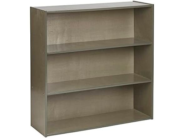 Streamline 3-Shelf Storage Cabinet, 36in, Kid's Bookshelf, Grey Wash