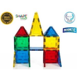 Award Winning Magnetic Stick N Stack SHAPE MAGS Junior set 32 pieces 8 different shapes