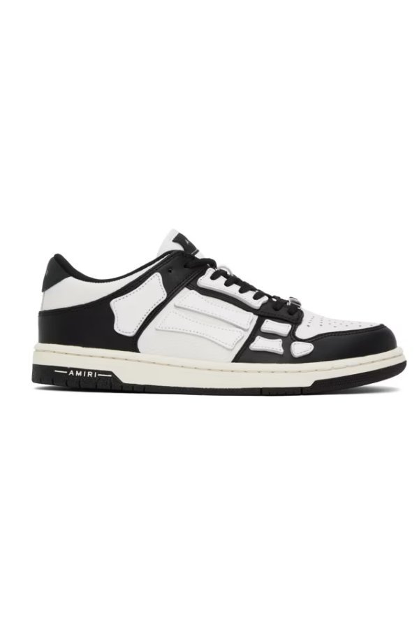Black & White Skel Top Low Sneakers