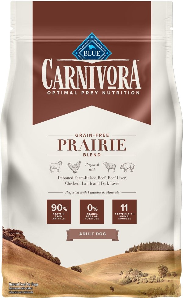 Carnivora Prairie Blend Grain-Free Adult Dry Dog Food, 4-lb bag - Chewy.com