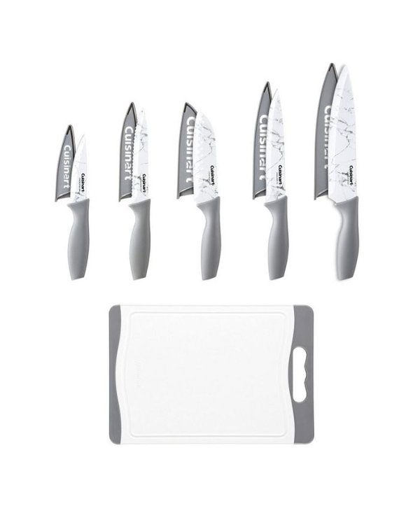 11-Pc. Ceramic-Coated Knife & Cutting Board Set
