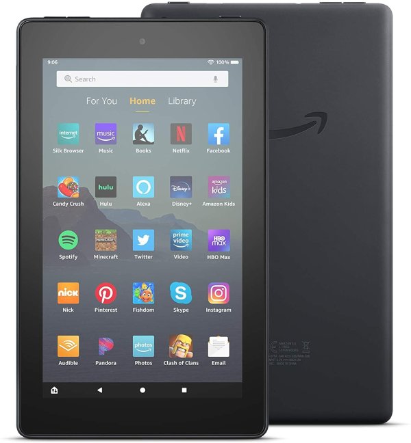 Fire 7 tablet, 7" display, 32 GB, (2019 release), without lockscreen ads, Black