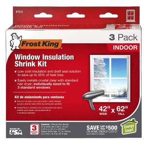 Frost King V73/3H Shrink Window Kit, Indoor, 42 x 62 in, 3-Pack
