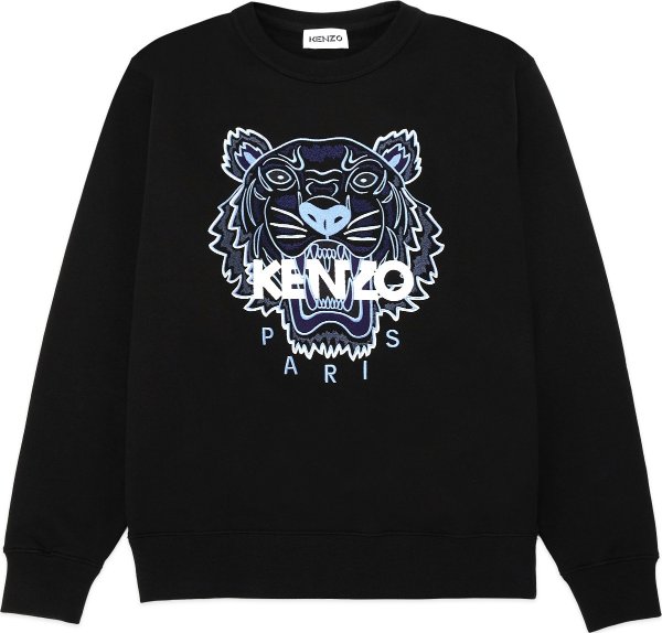 - Tiger Pullover Sweater - Black