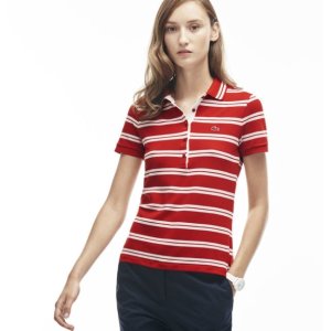 Lacoste Women's Slim Fit Stripe Polo Shirt