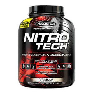 购买2袋Nitro Tech 正氮蛋白粉 乳清蛋白(4磅)享优惠，牛奶巧克力味 或 香草味 可选