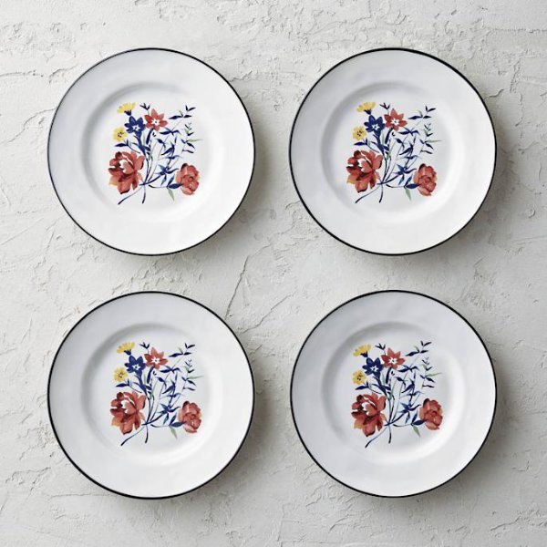Garden Party Side Plates, Set of Four