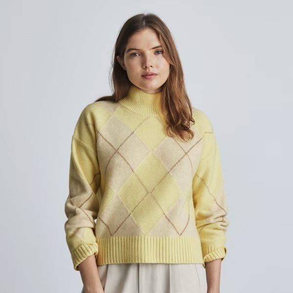 The Felted Merino Argyle Mockneck Sweater