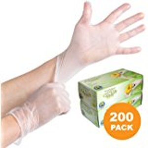 Amazon.com: EDI Clear Powder Free Vinyl Glove,4.3 mil,Disposable glove,Industrial Glove,Clear, Latex Free and Allergy Free, Plastic, Work, Food Service, Cleaning,100 gloves per box (Box of 100) (Medium): Home &amp; Kitchen